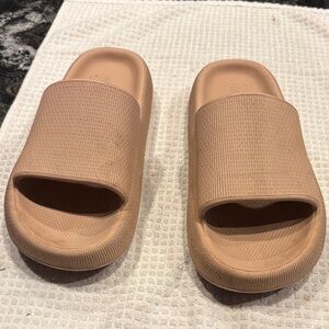 Elegant Tan Slide Sandals for Women